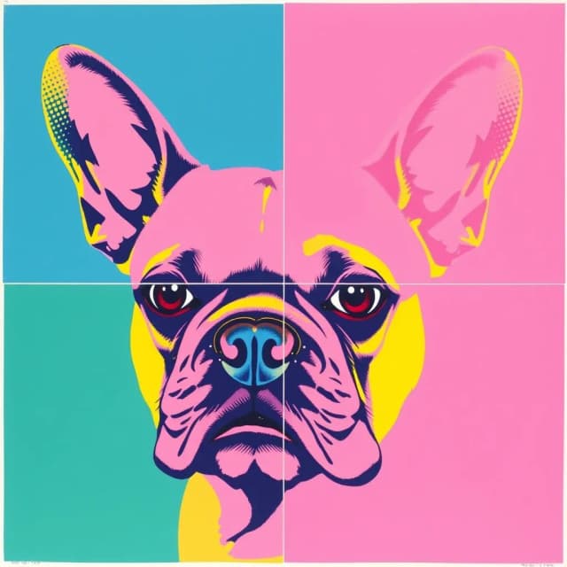 Cachorro no estilo Pop Art